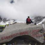 Yoga Pose in Everest Base Camp